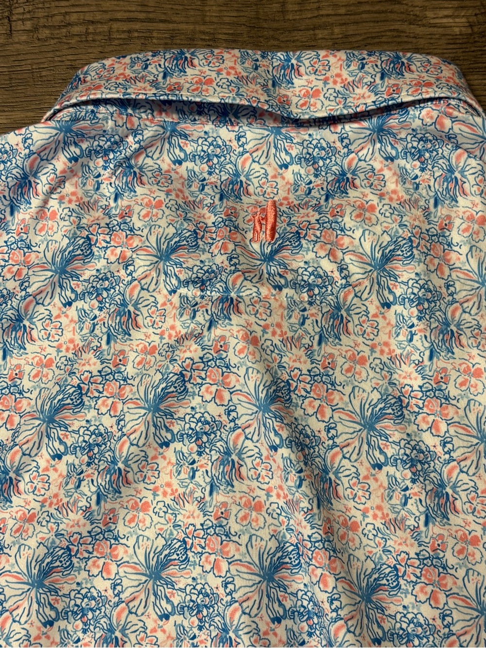 Johnnie-O Performance Raymond Golf Polo Shirt Men XL Tropical Floral Stretch